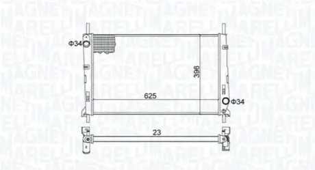 Радіатор охолоджування MAGNETI MARELLI BM1893