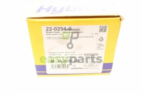 Колодки гальмівні (передні) Ford Focus 98-05 Metelli 22-0291-0