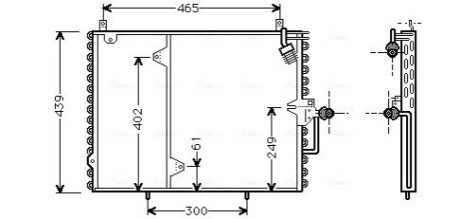 Конденсер кондиционера (выр-во Van Wezel) AVA COOLING MS5160