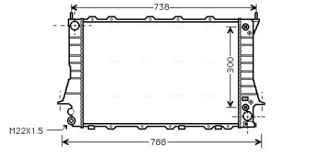 Радиатор AUDI 100/A6 26/8 AT 92-97 (Ava) AVA COOLING AIA2084