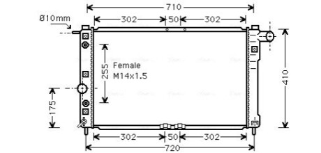 AVA DAEWOO радіатор охолодження Nubira AVA COOLING DW2010