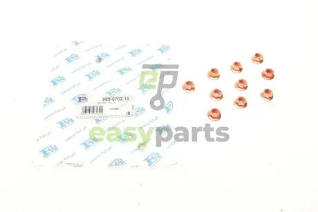 Гайка (M7x1.0) c буртиком самоконтрольна (к-кт 10шт) (SW11) Fischer Automotive One (FA1) 988-0702.10