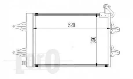Радіатор кондиціонера Skoda Fabia/Roomster/VW Polo 1.0-2.0/1.4-1.9D 99- DEPO / LORO 053-016-0015
