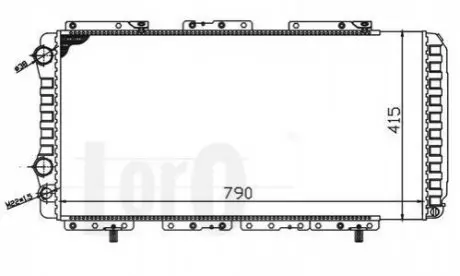Радіатор охолодження двигунаJumper/Ducato/Boxer 1.9D-2.8D 94- (+AC) DEPO / LORO 009-017-0006