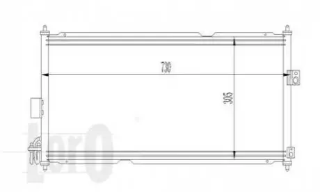 Радіатор кондиціонера ALMERA/PRIMERA 1.5 i 16V/ 1.9 dCi /w/i 00- DEPO / LORO 035-016-0009