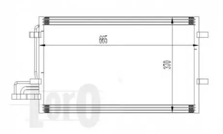 Конденсатор кондиціонера FOCUS C-MAX/FOCUS II 1.6i/1.4 i 16V 03- DEPO / LORO 017-016-0015