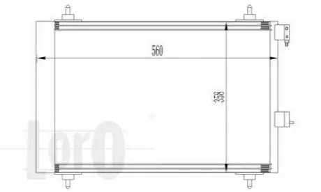 Радіатор кондиціонера Berlingo/Partner 1,1/1,4/1.6HDI/1,9D 98- DEPO / LORO 009-016-0009