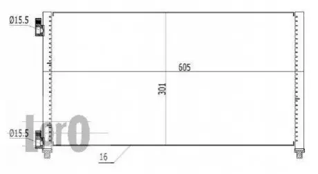 Радіатор кондиціонера DOBLO/PUNTO II 1.3 MJTD/1.2 i 99- DEPO / LORO 016-016-0008