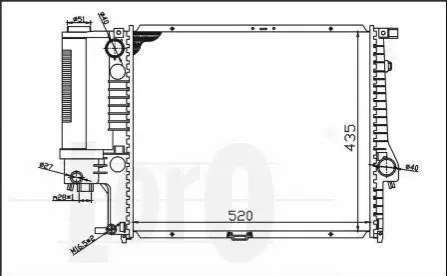 Радіатор охолодження двигуна BMW 5 E34 2.0/2.5i MT +AC DEPO / LORO 004-017-0002