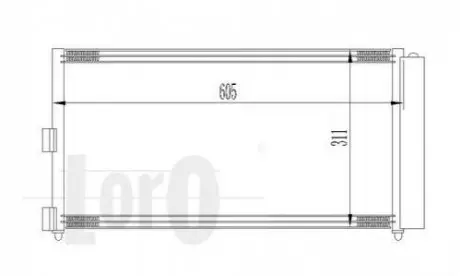 Радіатор кондиціонера Doblo 1.3/1.9 JTD/D Multijet 03- DEPO / LORO 016-016-0016
