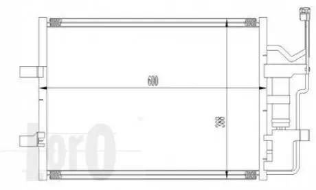 Радіатор кондиціонера MAZDA 3(BK)/5(CR) 1.8 i 16V 03- DEPO / LORO 030-016-0010