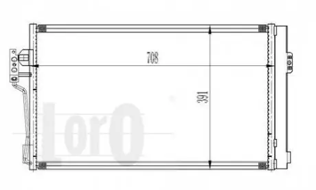 Радіатор кондиціонера Vito/Viano W639 2.0-3.7 03- DEPO / LORO 054-016-0006