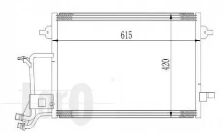 Радіатор кондиціонера SKODA Octavia 05- DEPO / LORO 053-016-0013