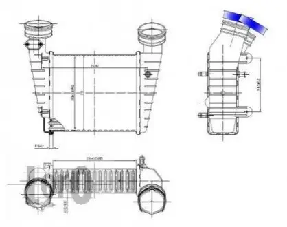Радіатор інтеркулера PASSAT 1.8 00-05 DEPO / LORO 053-018-0001