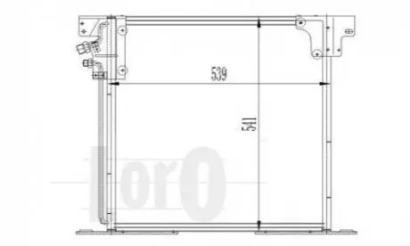 Радіатор кондиціонера Vito 96>03 DEPO / LORO 054-016-0020