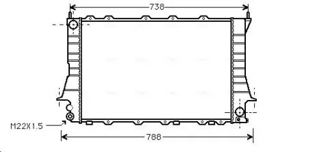 Радиатор AI 100/A6 2.6/28 MT 92-97 (Ava) AVA COOLING AIA2083