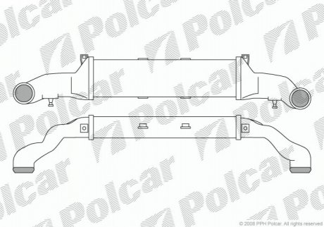 Радіатор повітря (Інтеркулер) Polcar 5002J8-1