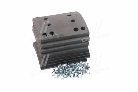 Накладка гальмівна (компл. На вісь) з заклепками 410x183 1-й рем. MAN F2000, F90, TGA, MB ACTROS (RI RIDER RD 19495Rem1