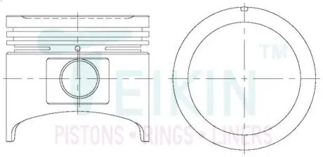 Фото поршні ремонт (+1.00 мм) (к-кт на мотор) Nissan A14 TEIKIN 44109100 Поршні ремонт (+1.00 мм) (к-кт на мотор) Nissan A14 TEIKIN 44109100