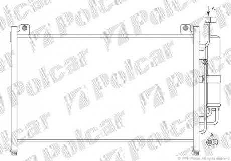 Радиатор кондиционера Polcar 4533K82K
