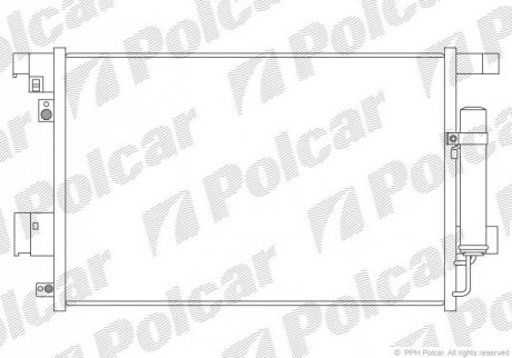 Радиатор кондиционера Polcar 5266K81K