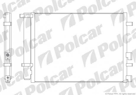 Радіатор кондиціонера Polcar 4017K82K (фото 1)