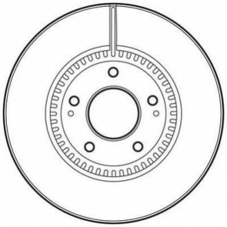 Тормозной диск передний HYUNDAI SONATA/TUCSON/i40/ix35 KIA CARENS/OPTIMA/SPORTAGE Jurid 562755JC (фото 1)