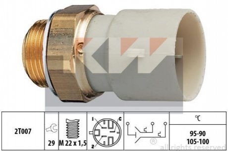 Датчик включення вентилятора (аналог EPS 1.850.688/Facet 7.5688) KW 550 688 (фото 1)