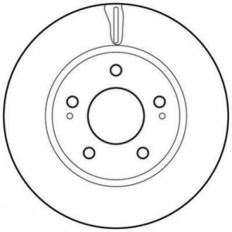 Гальмівний диск передній DODGE CALIBER MITSUBISHI GALANT/LANCER/SPACE WAGON Jurid 562820JC (фото 1)