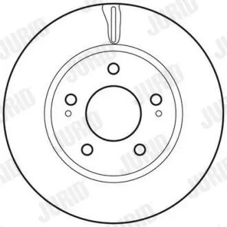 Тормозной диск передний DODGE CALIBER MITSUBISHI GALANT/LANCER/SPACE WAGON Jurid 562820JC