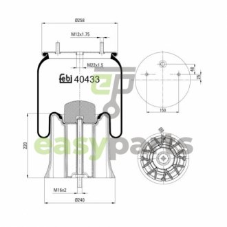 Пневмоподушка FEBI BILSTEIN 40433