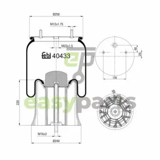 Пневмоподушка FEBI BILSTEIN 40433