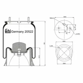 Пневмоподушка FEBI BILSTEIN 20522