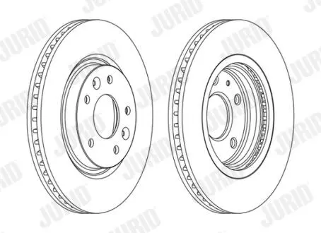 Гальмівний диск передній NISSAN LEAF/QASHQAI/X-TRAIL RENAULT KADJAR/KOLEOS Jurid 563120JC
