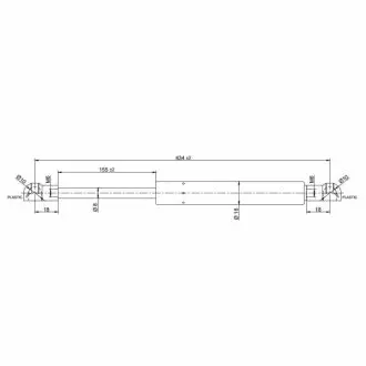 TOYOTA газовий амортизатор багажника Land Cruiser Prado 09- Kraftvoll 09010237
