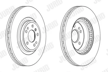 Тормозной диск передний MERCEDES-BENZ GLE/M/GLE Coupe Jurid 563002JC1
