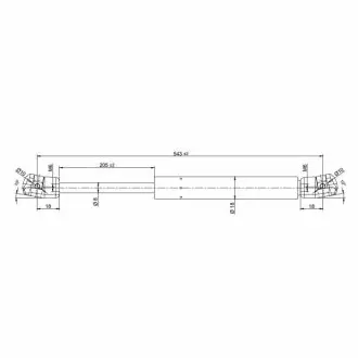 OPEL амортизатор багажника газовий CORSA A/B Kraftvoll 09010173