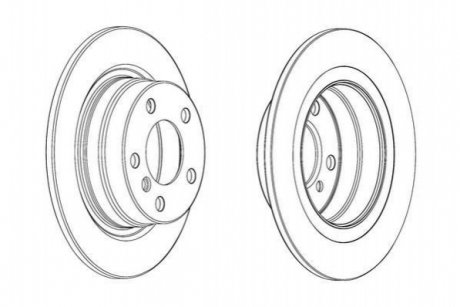 Тормозной диск задний BMW 1/2 Jurid 562905JC (фото 1)