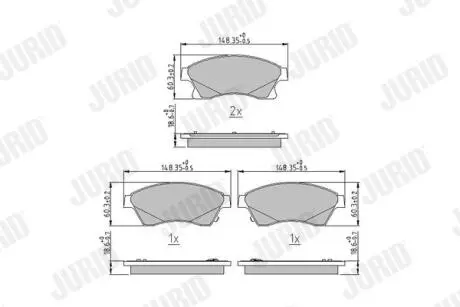 Тормозные колодки передние Opel Astra / CHEVROLET CRUZE / Aveo Jurid 573332J