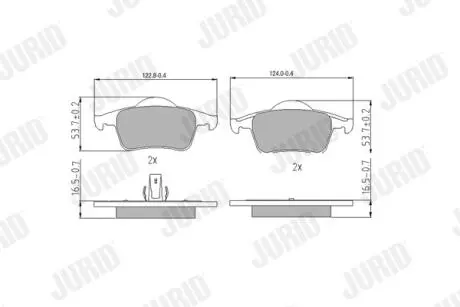 Тормозные колодки задние VOLVO C70/S60/S70/S80/XC70 Jurid 573021J