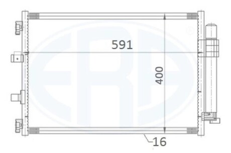 Радiатор кондицiонера ERA 667176