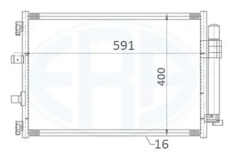 Радiатор кондицiонера ERA 667176