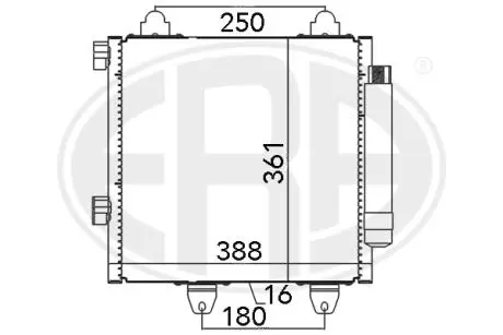 Радiатор кондицiонера ERA 667022