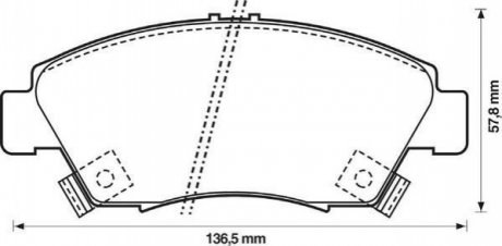 HONDA Колодки гальмівні передн. CIVIC 94- Jurid 572340J (фото 1)