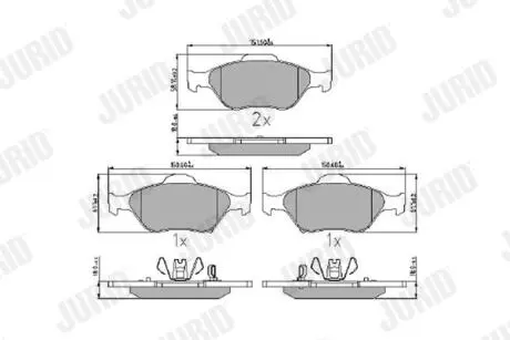 TOYOTA гальмівні колодки передн. Yaris 05- Jurid 572576J