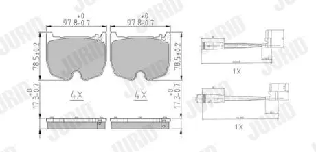 Тормозные колодки передние Mercedes CLS / E / S /SL / SLR Jurid 573180J