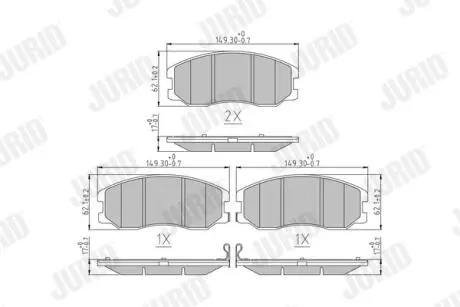 Фото chevrolet гальмівні колодки передн.captiva,opel antara 05- Jurid 572570J CHEVROLET гальмівні колодки передн.Captiva,Opel Antara 05- Jurid 572570J