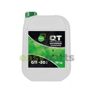 Антифриз QT MEG STANDARD -30 G11 GREEN 10кг QT-OIL QT5523010