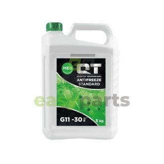 Антифриз QT MEG STANDARD -30 G11 зелений 5кг QT-OIL QT552305 (фото 1)