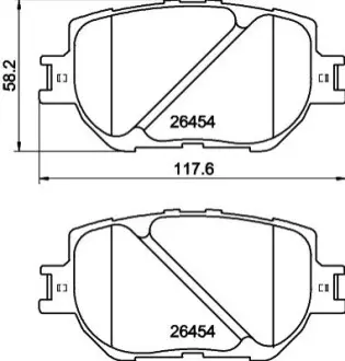 Колодки тормозные дисковые передние Toyota Corolla 1.6, 1.8 (14-) NISSHINBO NP1021